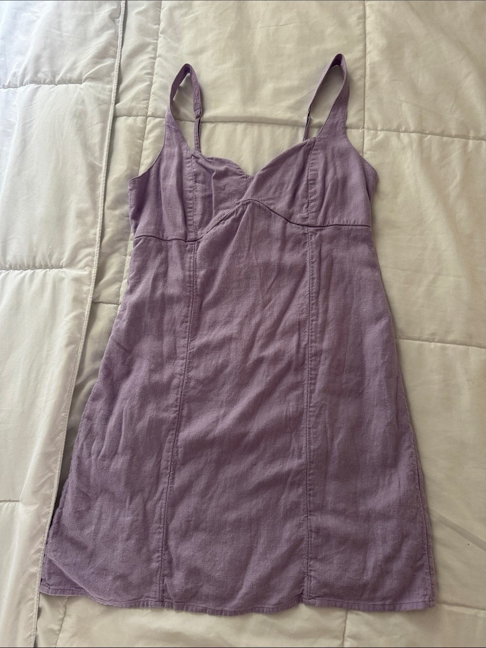 Abercrombie & Fitch Lilac Smocked Slip Dress
